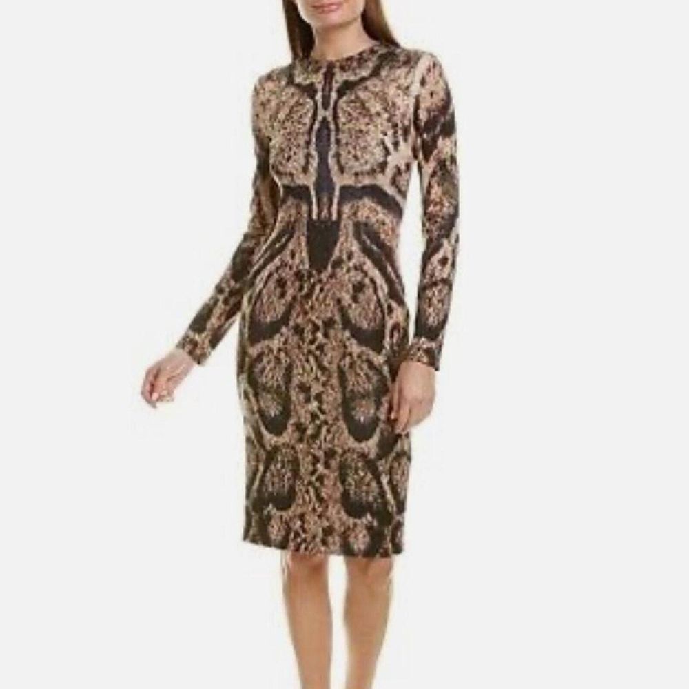 Yigal Azrouel‎ Clouded Leopard Printed Scuba Dress Size 0